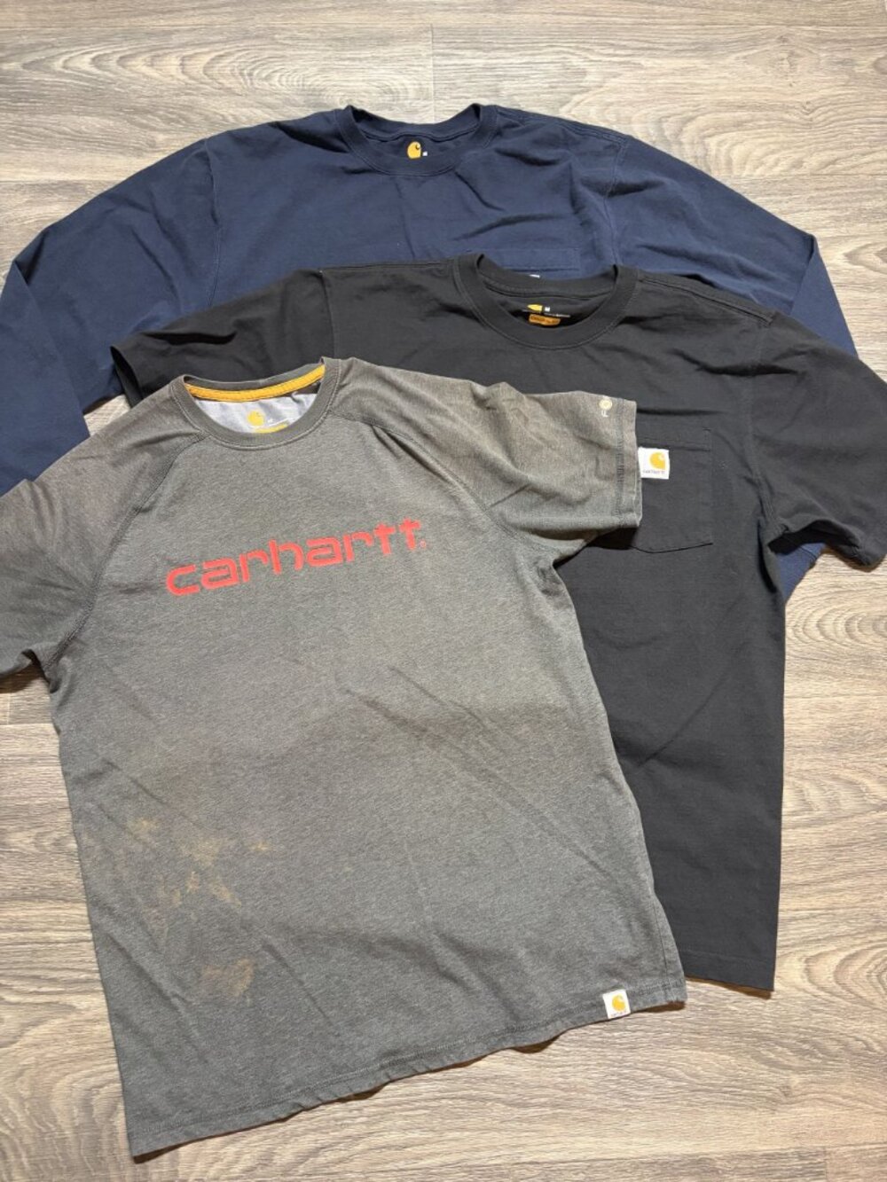 Carhartt Medium Original Fit Pocket Short & Long Sleeve Shirts Workwear Lot of 3